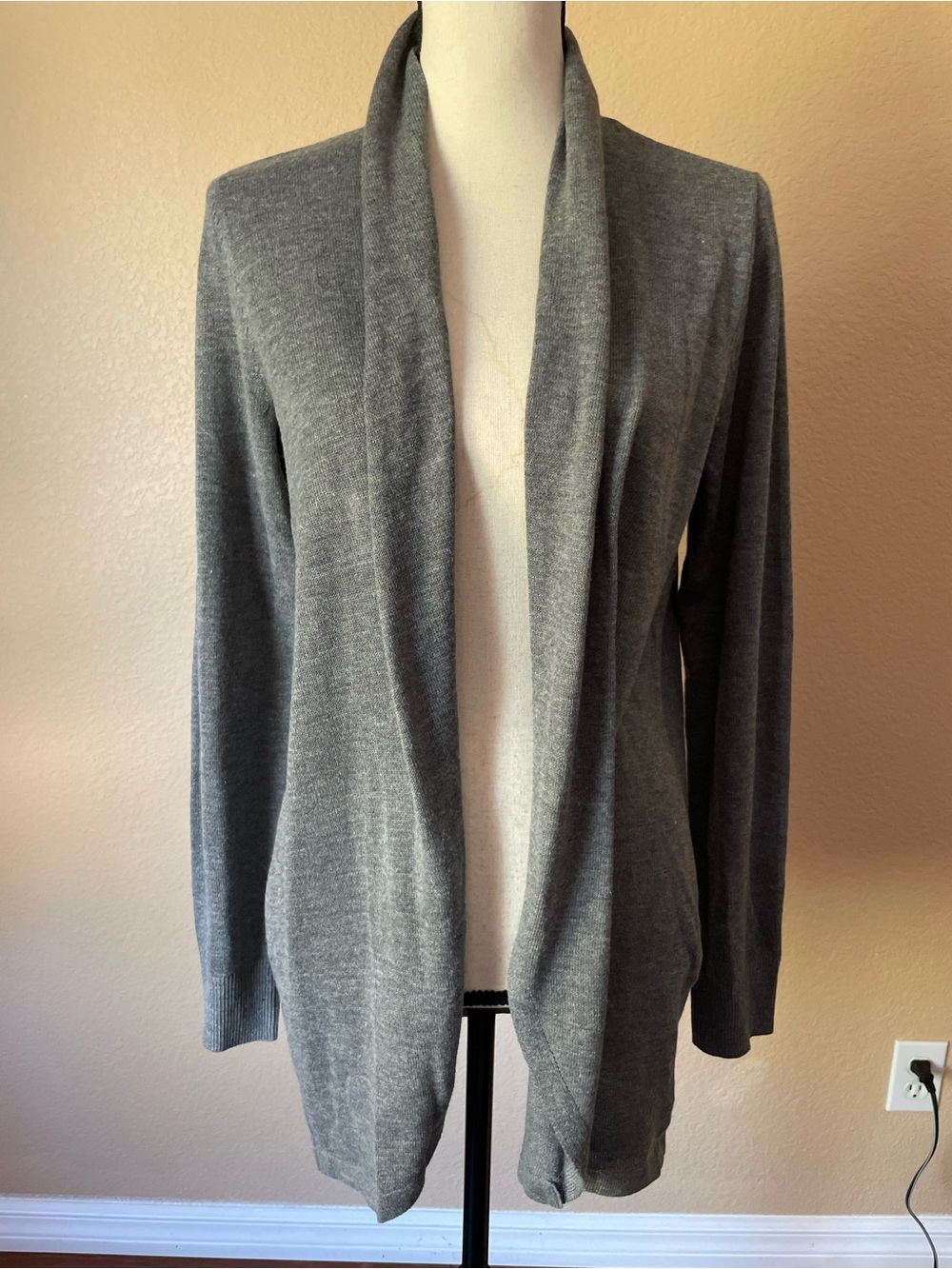 Ella Moss anthropologie Gray Open Front Cardigan S